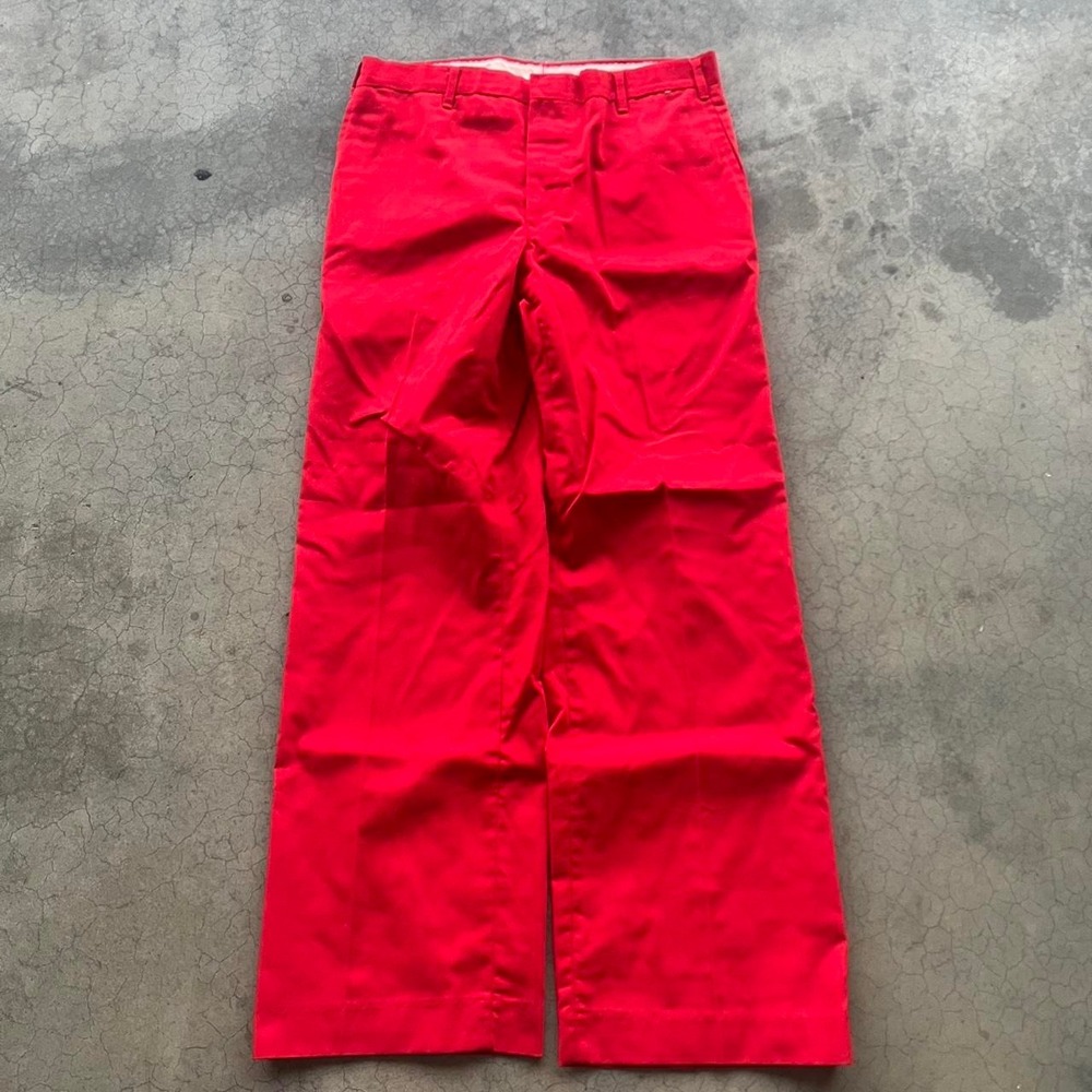 Vintage 70s/80s red trouser pants 30" waist